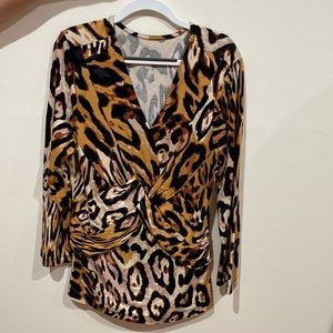 Leopard long sleeve top size S
